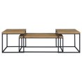 thumbnail image 3 of Coaster Straden 3-piece Engineered Wood Coffee Table Set in Mango and Black, 3 of 13