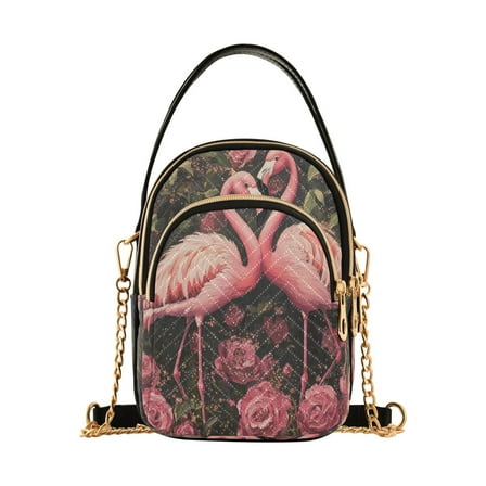 WOBOGO Ragged Pink Flamingos Ladies Chain Shoulder Bag Fashion Designer Handbag Versatile Classic Style