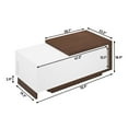 thumbnail image 4 of 59" Extendable Coffee Table with Lift Top, Wood Coffee Table with Charging Station & Hidden Storage Space, 47.2"-59" Large Adjustable Extendable Center Table for Living Room, White, 4 of 9