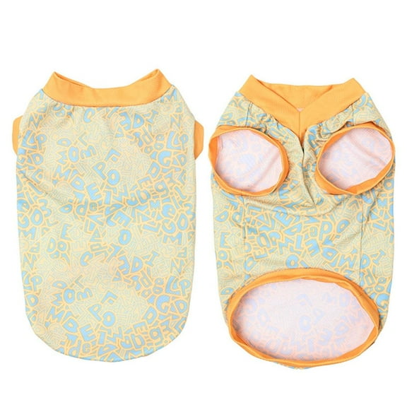 AOOOWER Dog Cooling Shirt V Neck Design Breathable Fabric For Active Pets Hot Weather Outdoor Adventures Beach Walks Color Large