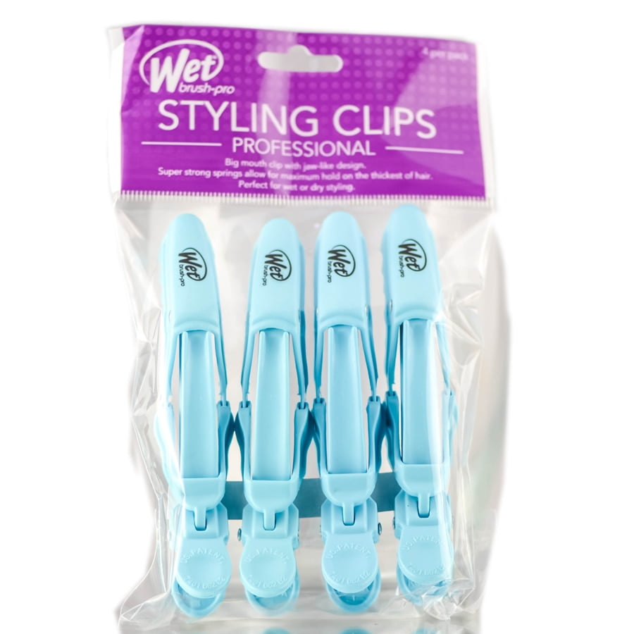 The Wet Brush Pro Styling 4 Pack Clips Blue