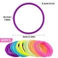 thumbnail image 2 of Pulseras de silicona MAQIHAN 60 piezas neón brillantes estilo gelatina años 80, 2 of 7