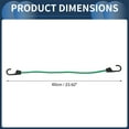 thumbnail image 3 of Multifunctional Elastic Luggage Rope 60cm Adjustable Bungee Cords with Metal Buckle Green 4pcs, 3 of 7
