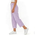 thumbnail image 4 of GigrtiJin Striped Capris Pants for Womens High Waisted Loose Cropped Pants Straight Leg Casual Beach Vacation Capris Pants with Pockets, 4 of 5