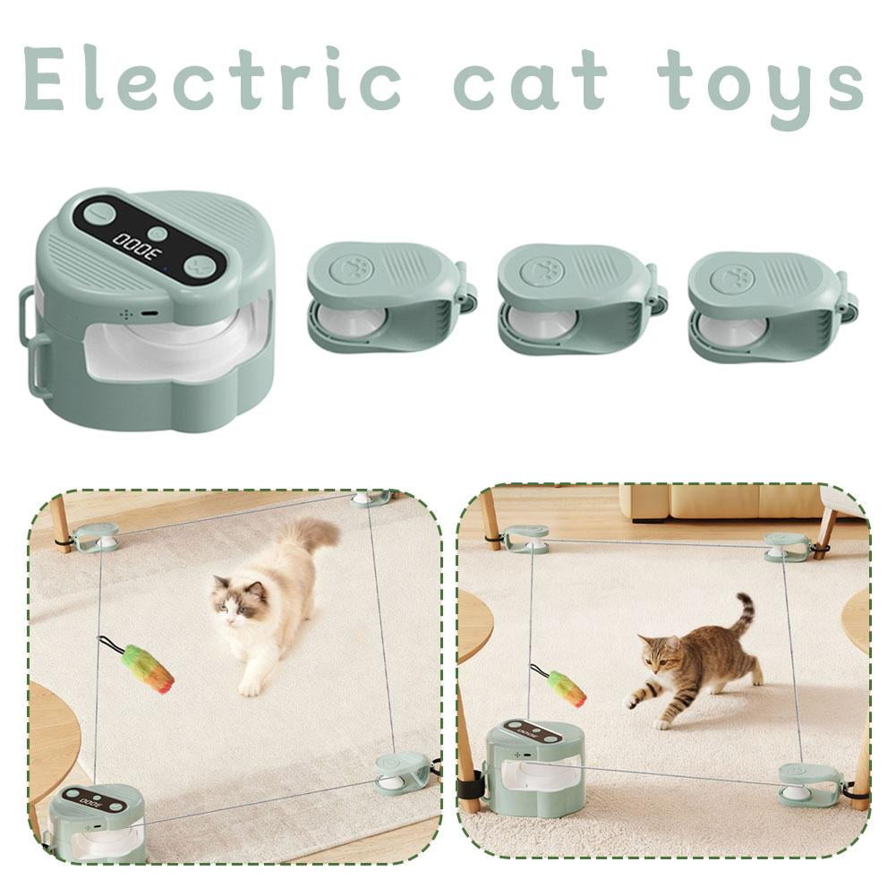 Interactive Cat Toy Automatic with Bird Chirping Sound, Wireless Remote Control Teasing Toy for Indoor Cats, Motorized Kitten Enrichment with Type-C Charging