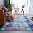 Noahas Soft Fluffy Rainbow Rugs for Girls Bedroom 4x6, Shaggy Kids Playroom Rugs, Colorful Plush