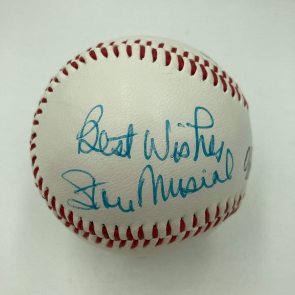 Stan Musial Signed Vintage Baseball "Best Wishes" JSA COA