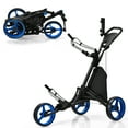 thumbnail image 1 of Goplus Chariot de Golf Pliant à 3 Roues avec Sac, Tableau d'Affichage, Poignée Ajustable, Bleu, 1 of 8