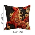 thumbnail image 3 of Uuiauoio Chinese Happy Lunar New Year Spring Festival Throw Pillow Cover, 18 x 18 Inch Year of The Horse Holiday Cushion Case Decoration for Sofa Couch Home Decor, 3 of 6