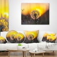 thumbnail image 3 of Designart Stunning Dandelion View At Sunset - Floral Throw Pillow - 16x16, 3 of 4