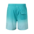 thumbnail image 5 of Men's Swim Trunks with Compression Liner 9 Inch Stretchy Quick Dry Elastic Waist Drawstring Mens Swimsuit Liner Compression Light Casual Shorts,Z02-Light Blue,XXXL, 5 of 6