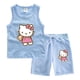 thumbnail image 2 of Hello Kitty, pantalones cortos de algodón para niñas con dibujos animados, chaleco de dos piezas de verano para bebés, ropa cómoda y bonita, ropa sin mangas para niños, 2 of 5