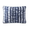 Gap Home 100% Organic Cotton Shibori Print Oblong Decorative Pillow Navy 14" x 20"