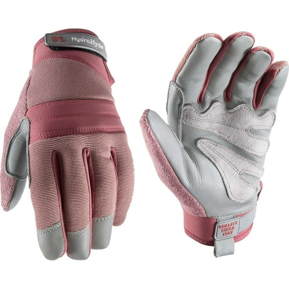 Wells Lamont Women's HydraHyde Water-Resistant Leather Palm Hybrid Work Gloves