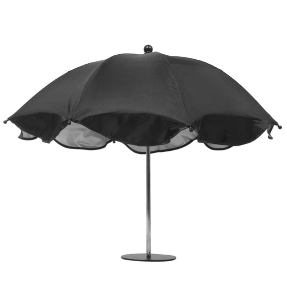 DINHEAROM Small Patio Table Umbrella Black Portable Shade for Outdoor Use