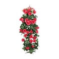 thumbnail image 5 of Oefntac Artificial Flower 4PC Rose Hanging Artificial Flowers Rose Simulation Faux Orchid Vine Home Garden Decoration Long Bouquet Table Wedding Fence, 5 of 9