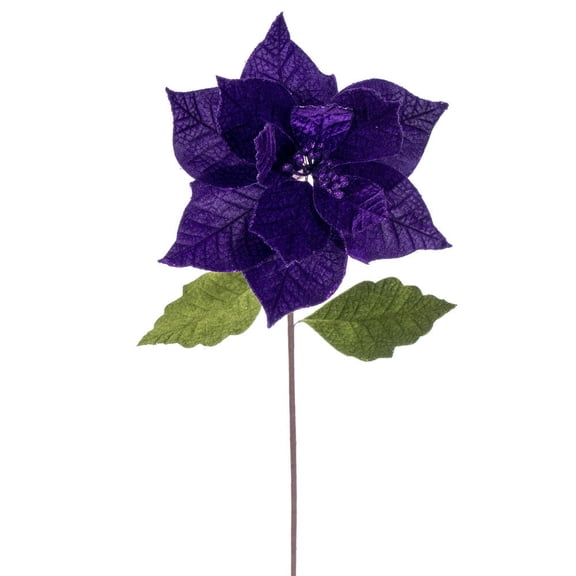 20" Plum Classic Velvet 12" Flower 4/Bag