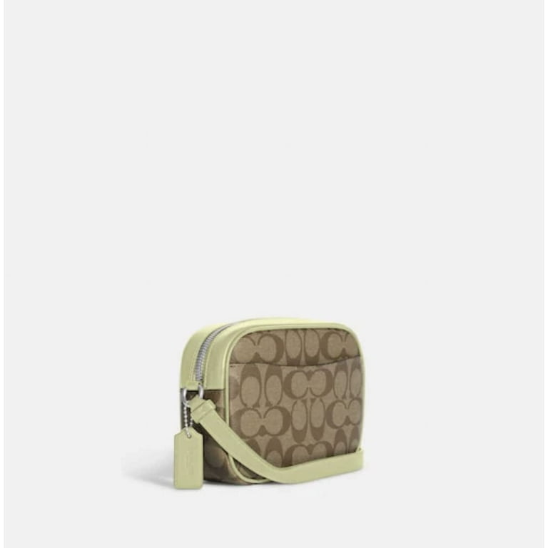 Coach Women's Mini Jamie Top Zip Camera Crossbody Bag (Khaki