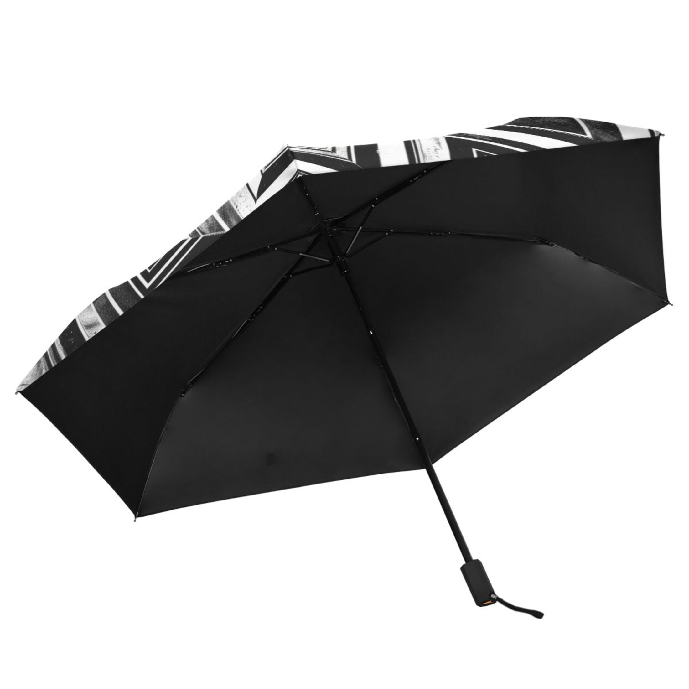 ALAZA Geometry Checkered Plaid Pattern UPF 50+ Compact Folding Umbrella for Rain Travel Umbrella Packable