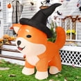 thumbnail image 2 of COMIN Inflables de Halloween de 4 pies Decoraciones para Exteriores para Perros, Mago de Patio, Perro Shiba Inu con LED incorporados para decoración de césped y jardín de Fiesta Interior, 2 of 5