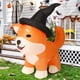 thumbnail image 2 of COMIN Inflables de Halloween de 4 pies Decoraciones para Exteriores para Perros, Mago de Patio, Perro Shiba Inu con LED incorporados para decoración de césped y jardín de Fiesta Interior, 2 of 5