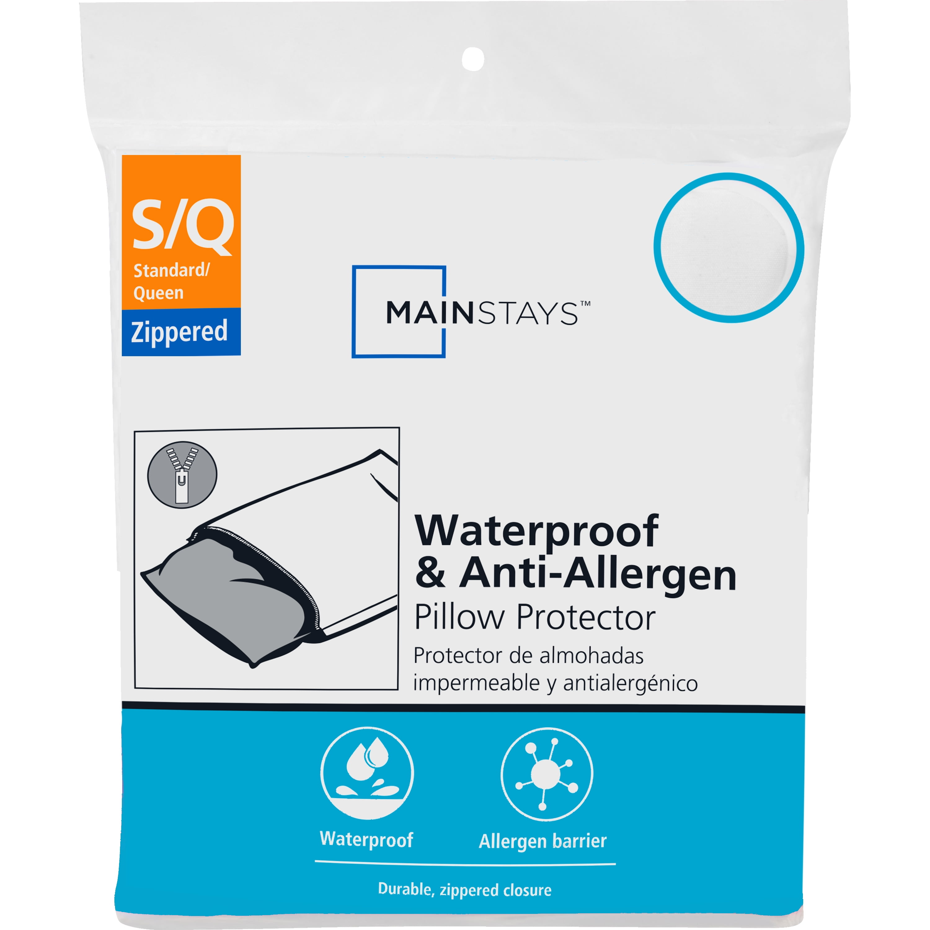Mainstays Waterproof & AntiAllergen Pillow Protector