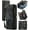 Black, variant on Wallet Case for Samsung Galaxy A14 5G, Zipper Purse Folio Leather Wallet with Card Holder Wrist Strap Detachable Magnetic Shockproof Protective Back Case for Samsung Galaxy A14 5G