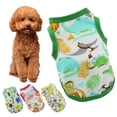 thumbnail image 2 of Cartoon Printing Dog Clothes - Breathable T-shirt Pet Vest for Stylish Summer Fashion, 2 of 8