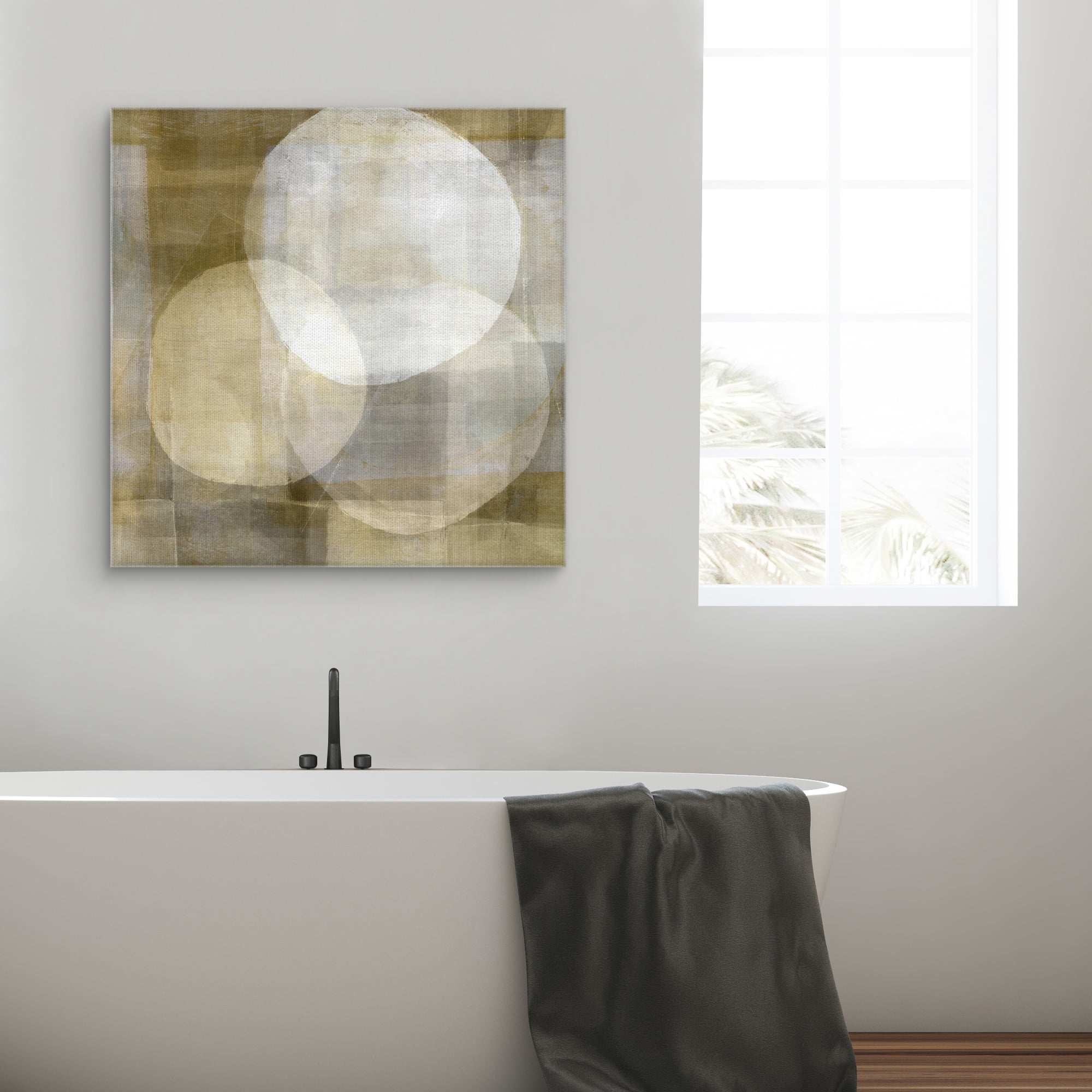 Masterpiece Art Gallery Golden Globes Abstract by Belle Maison Canvas Art Print 30" x 30"