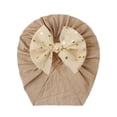 thumbnail image 4 of Gyratedream Baby Girls Sequins Bow Turban Hospital Hats for 0-4 Year Infant Toddler Head Wrap, 3 Pack, 4 of 5