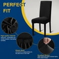 thumbnail image 2 of Dining Room Chair Covers - Stretch Kitchen/Dining Room Set of 4, Removable Washable Slipcovers for Home, Hotel, Banquet, 2 of 8
