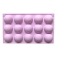 thumbnail image 1 of Utensilios De Repostería Juego de 1 molde de silicona semicircular grande para hornear pasteles ligeros,pan y postres franceses (morado) Rkxzt, 1 of 8
