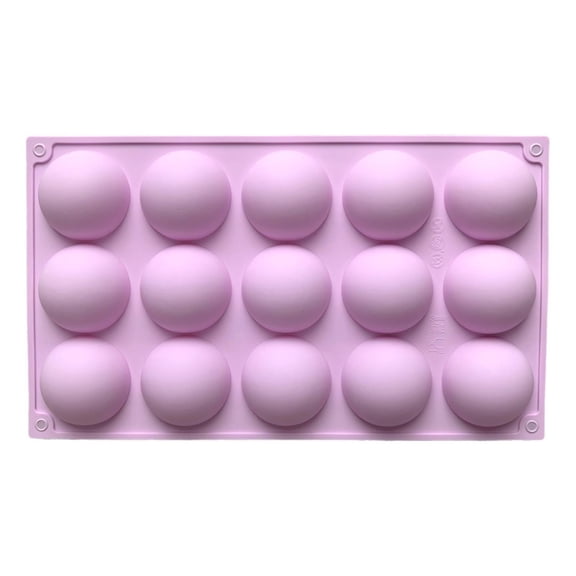 15-Cavity Egg Shape Silicone Molds,Food-grade Baking Supplies for Cake Decoration, Chocolate, Candy, Jello, Pastry, Muffin, Bread, Ice Cube