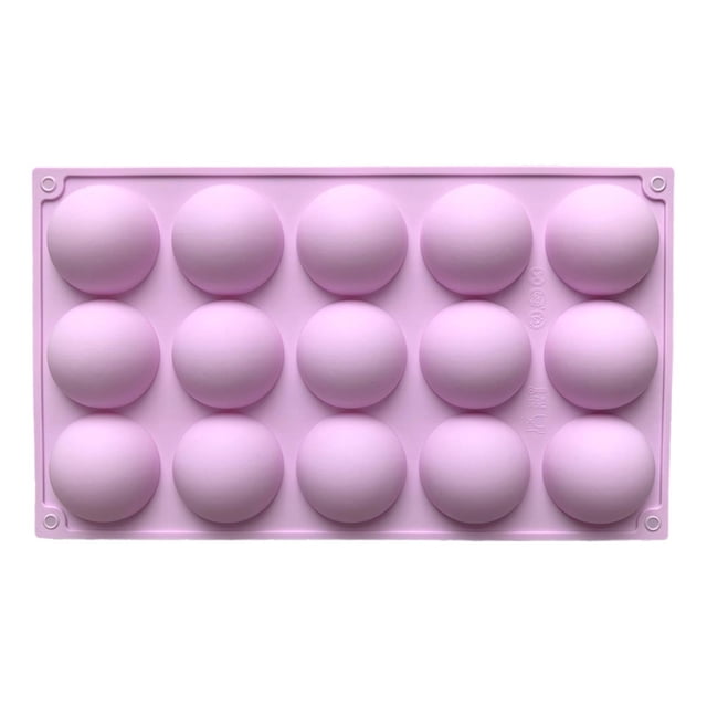 Utensilios De Repostería Juego de 1 molde de silicona semicircular grande para hornear pasteles ligeros,pan y postres franceses (morado) Rkxzt
