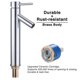 thumbnail image 5 of Aquaterior Single Handle Tall Bathroom Faucet Mixer Tap One Hole DIY Basin Lavatory Chrome (CUPC NSF) Aquaterior Modern, 5 of 10