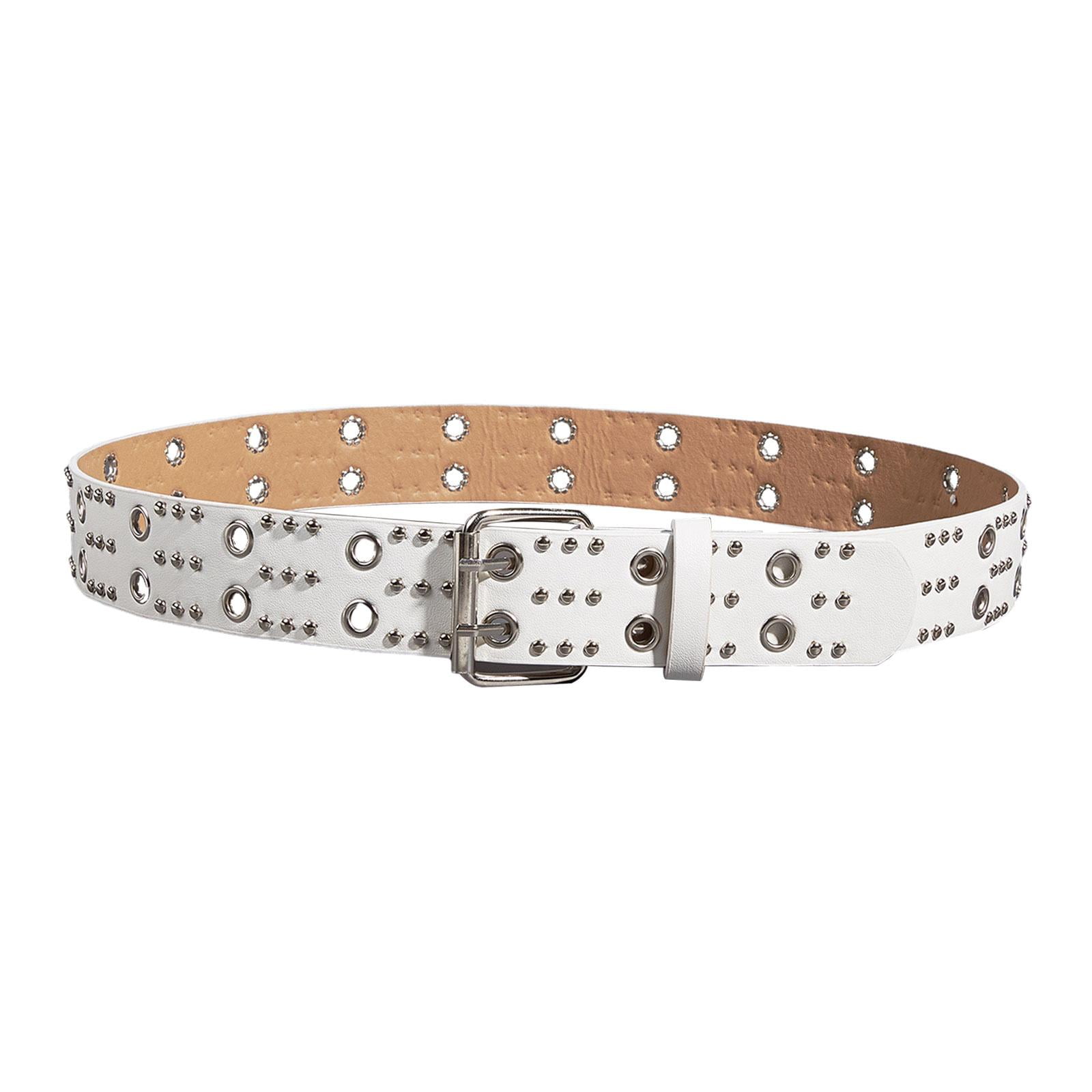 Ladies Belt White Eyelet Belt Lionlar Womens Belt Adjustable