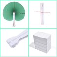 thumbnail image 2 of Bestage 20 abanicos plegables de papel verde con mango de plástico, 2 of 6