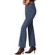 thumbnail image 4 of Pantalones Flare Sólidos de Mujer INSPIRE CHIC con Cremallera Lateral Oculta de Suede Sintético Talla XL Color Azul Marino, 4 of 5
