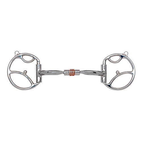 Myler 5" Western Dee with Hooks and Comfort Snaffle with Copper Roller MB 03 #89-19035