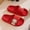 Red, variant on Girls Slides, Open Toe No Slip Soft Bottom Bathroom Summer Slippers Yellow Size 12.5-13(Little Kids)