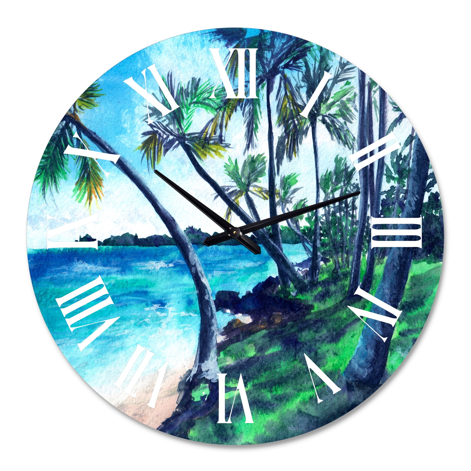 Designart 1 in Coastal Wall Clock