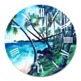 thumbnail image 2 of Designart 1 in Coastal Wall Clock, 2 of 5