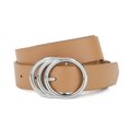 thumbnail image 4 of Earnda Women Leather Belts Fashion Ladies Waist Silver Buckle Belt Light Brown Small, 4 of 5
