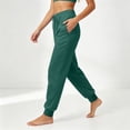 thumbnail image 3 of VV AVEORS Women'S Athletic Joggers Sweatpants With Double Layer Pockets Elastic Waist Lounge Pants For Travel Dark Green L, 3 of 6