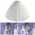 thumbnail image 2 of TAIAOJING Women Petticoat 2 Adjustable Hoop Skirt Lace Short Lolita Vintage Gothic Underskirt For Party Dress, 2 of 5