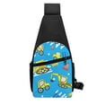 thumbnail image 4 of Xecao's Cute Car Cartoon Print Sling Bag: A Versatile Chest, Shoulder, and Crossbody Backpack for Casual Days Out, Perfect for Both Men and Women, 4 of 6