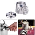 thumbnail image 3 of Ice Bucket - 1.3L Double Wall Ice Bucket with Lid,Stainless Steel Ice Bucket Insulated with Tongs and Strainer,Small Cooler for Whisky Cocktail Bar Chilling Home Parties,Keep Cooling for 8h, 3 of 5