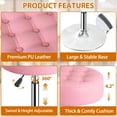 thumbnail image 3 of ZenStyle Pink Swivel Stools – Adjustable Height Salon & Vanity Chairs with Metal Base, 3 of 9