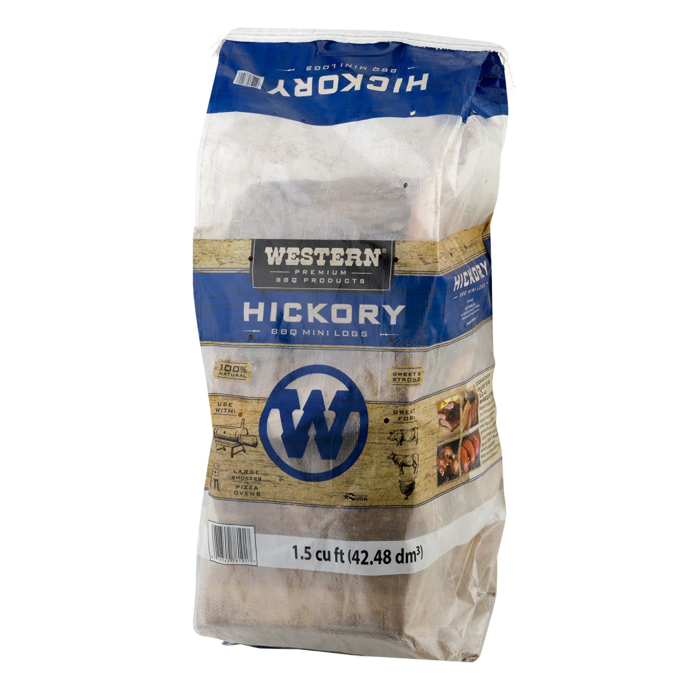 Western Premium BBQ Products 1.5 cu ft Hickory BBQ Smoking Mini Logs - image 3 of 8