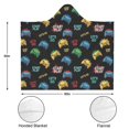thumbnail image 3 of Wearable Blanket,Multicolor Controllers Games Text Black Pattern Hooded Wearable Flannel Blanket for Adults & Teens,Winter Poncho Shawl Wrap Cape Cozy Anti-Pill,50"x60", 3 of 5